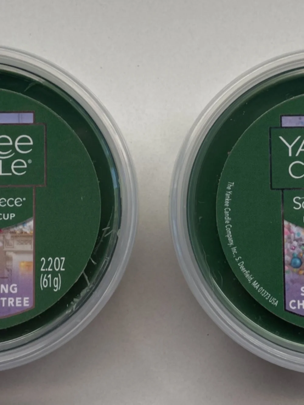 New - Yankee Candle Shimmering Christmas Tree Scenterpiece Meltcup - Lot of 2